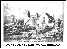 Lower Lodge Toxteth: Possible Birth Place